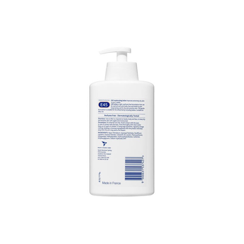 E45 Moisturising Lotion for Dry and Sensitive Skin 500mL