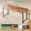 Huuger Computer Desk, 55 Inch Home Office Desk, Gaming Writing
