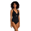 La Blanca Women's Island Goddess Cross Front Keyhole One Piece