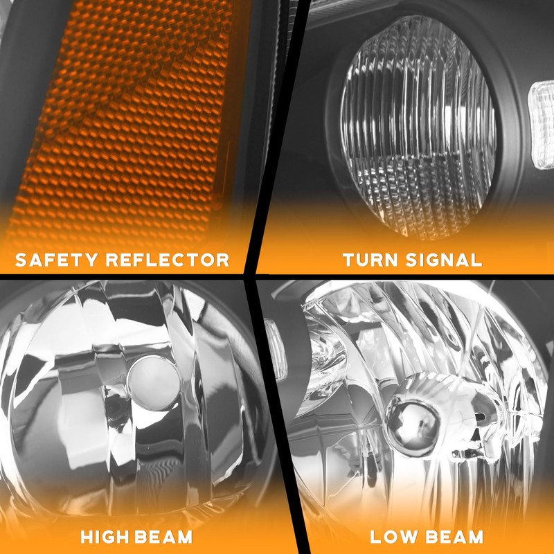 Halogen Headlights for 2005-2006 Nissan Altima Headlight Assembly Compatible with