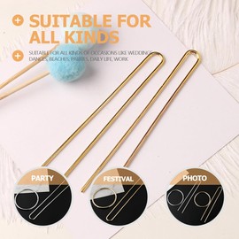 Healvian 4sets U-shaped Hair Forks Elegant Alloy Hair Accessories for Women for Parties and Special Occasions Collection
