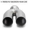 A-KARCK Dual Outlet Exhaust Tip 3" Inlet,Polished Double Wall Tailpipe