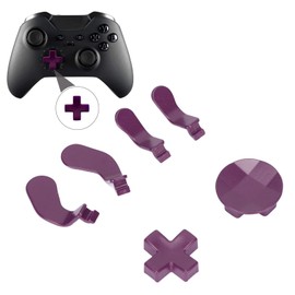 Metall-D-Pads und Paddles Ersatz für Elite Series 2 Controller-Zubehör mit Gleicher Größe und Gleichem Material (Purple)