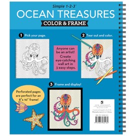Color & Frame - Ocean Treasures (Adult Coloring Book)