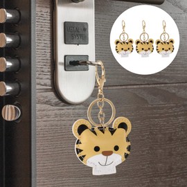 [CALLARON] 3pcs Pendant Bag Hanging Decoration Mascot Keychain Cartoon Tiger Key Chain Zodiac Animal Keychain Delicate Key Ring Bag Keychain Tiger Keychain Yellow Pp Cotton, yellow