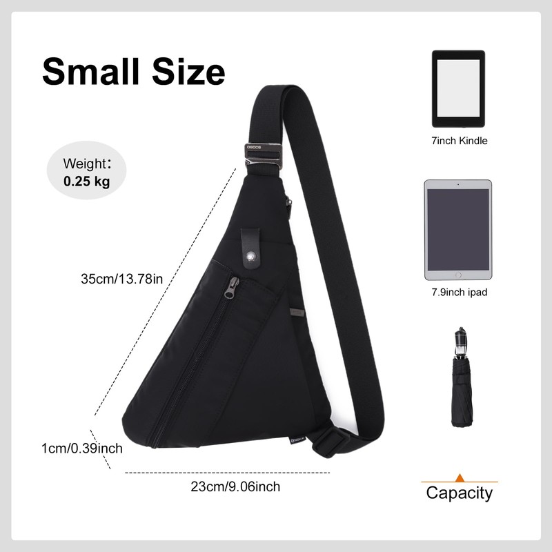 KUANG! Crossbody Bag for Men RFID Sling Backpack Chest Shoulder