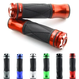 Universal Motorcycle/Scooter Handlebar Grips Rubber Grips 22/24-25 mm (Xtreme) (Orange)