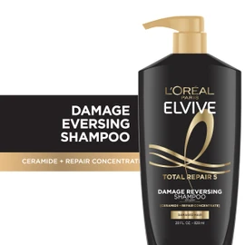 L'Oreal Paris Elvive Total Repair 5 Repairing Shampoo for Damaged Hair Shampoo with Protein and Ceramide for Strong Silky Shiny Healthy Renewed Hair 28 Fl Oz(Packaging May Vary)