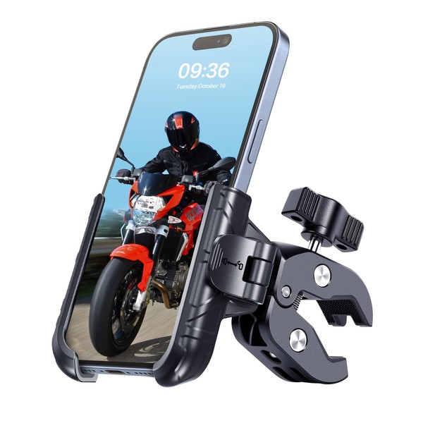 2025 Upgrade Handyhalterung Motorrad Universal Fahrrad Handyhalterung Lenker 1S Schnellspanner