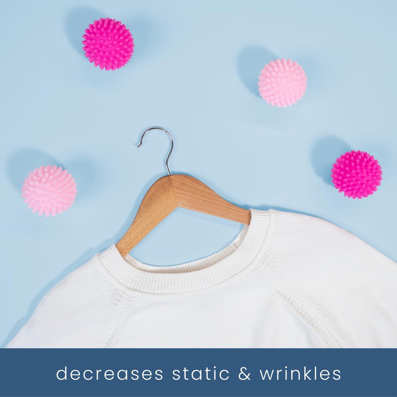 S&T INC. Reusable Plastic Dryer Balls, Fabric Softener for Laundry,