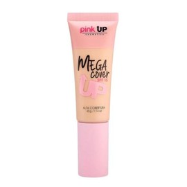 PINK UP | Mega Cover | Maquillaje líquido de cobertura completa | Acabado mate con efecto aterciopelado y duración 12 hrs | Ideal para todo tipo de piel | Maquillaje | Base Maquillaje | Beige | PKC300