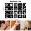 Qpout Tattoo Stencils for Children and Adults, 16 Sheets Henna