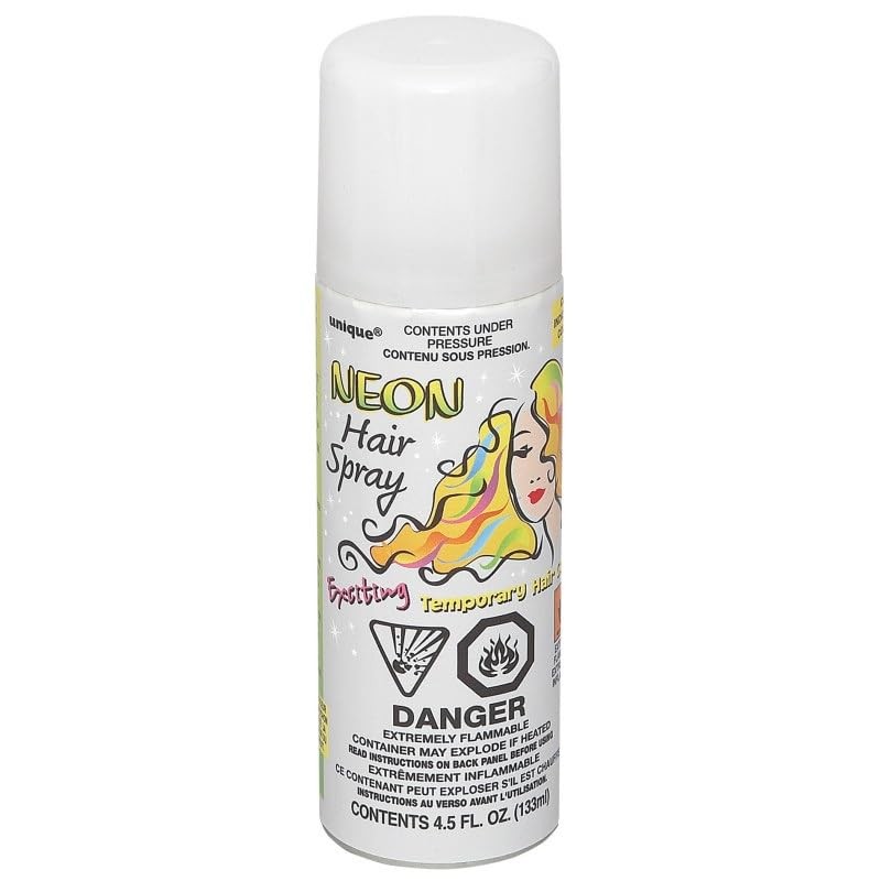 White Neon Hair Spray, Easy to Apply & Wash Out