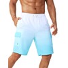 SILKWORLD Mens Swim Trunks 9" Swimming Shorts Quick-Dry Bathing Suits