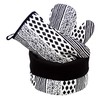 Lashuma Cooking Gloves Pair Black White 2 x Oven Gloves