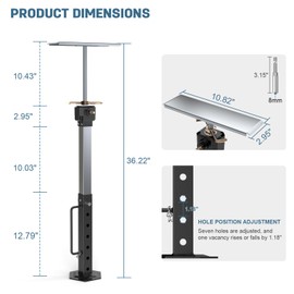 2025 New Upgraded RV Camper Slide Out Support Jacks for Travel Trailer, 16"-36" Adjustable Height RV Stabilizer Jacks 2 PCS(Allow Electric Drill Adjust), Maximum 5000 LBS Supports up, Metal Gear Box