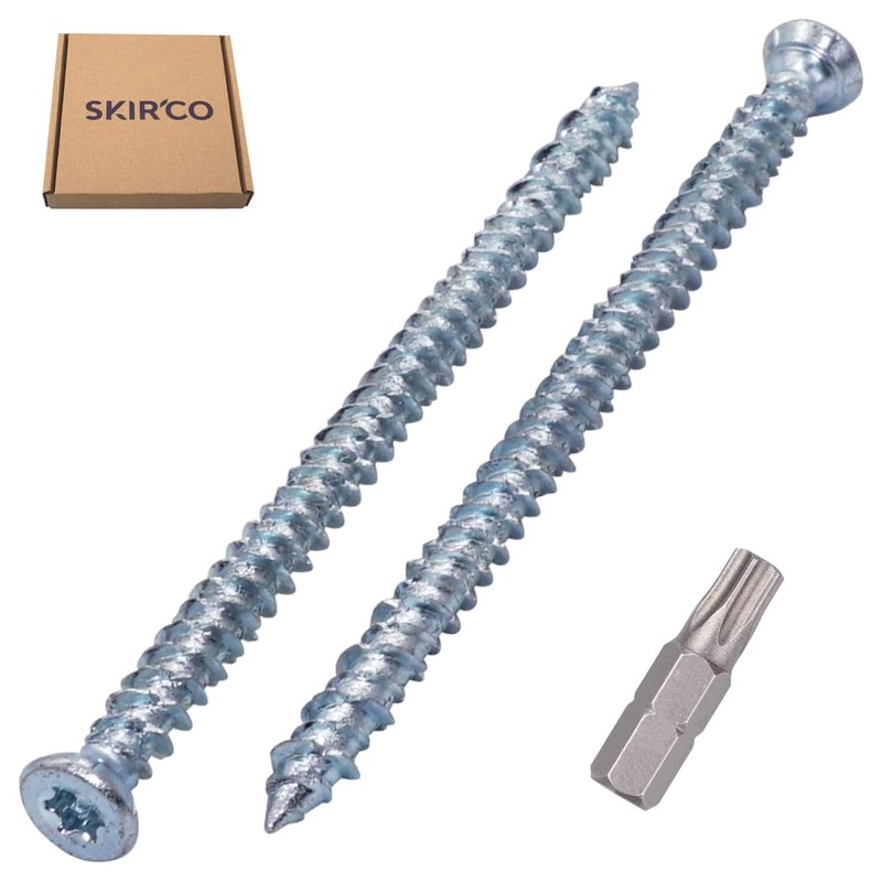 SKIR'CO (Pack of 8) Concrete Screws Galvanised 7.5 x 112mm
