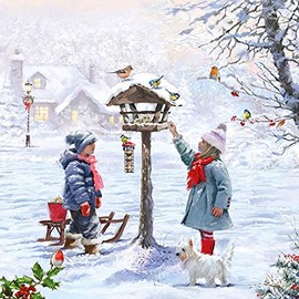 Napkin Children at the Birdhouse Pack of 20