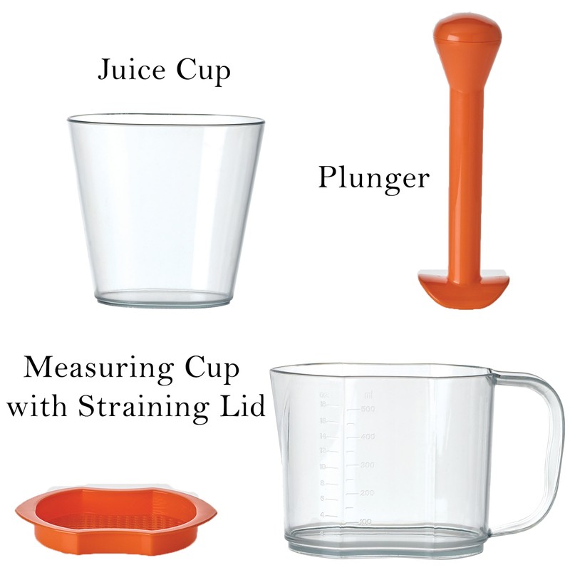 Farberware Professional Hand Crank Manual Juicer, White/Orange