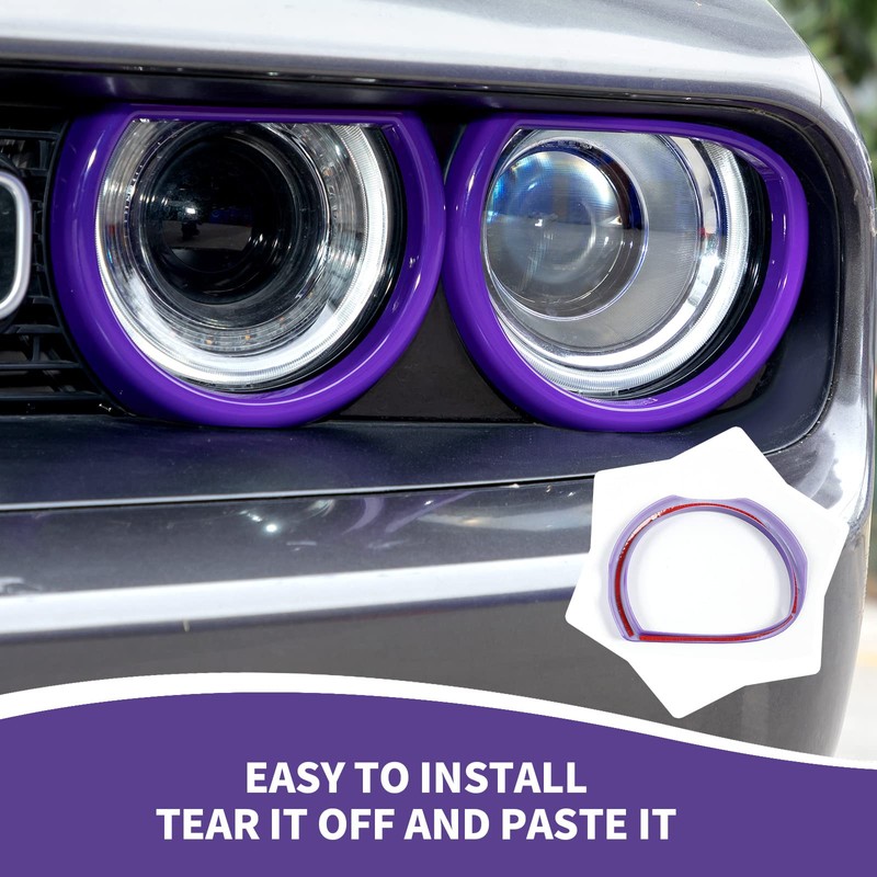 RAZPOY Headlight Lamp Cover for Challenger Accessories, Front Headlight Cover