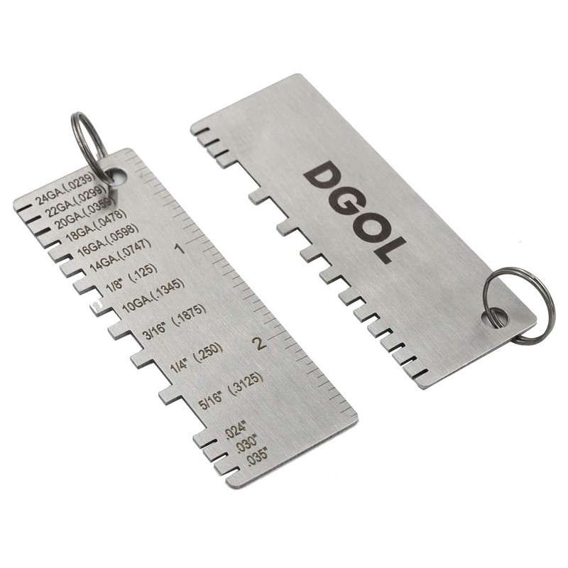DGOL Stainless Steel Mini Portable Metal Sheet Thickness Gauge Material