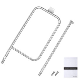 Uniflasy 65032 Grill Burner Tube for Weber Q3200, Q300, Q320, Q3000, 404341, 57060001, 586002 Gas Grills, 304 Stainless Steel Grill Replacement Burner for Weber Q Series 60036, 80385