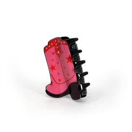 Cowboy Boots Western Hair Claw - Cute Cowgirl Boot-Shaped Hair Clip for Women & Girls - Multicolored Hair Accessory, Perfect for Daily Use - Strong Hold & Durable - Pink