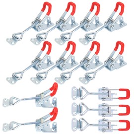 Biugaaufai 13 Pack Toggle Latch Clamp, Toggle Latches with Lock-Hole, 4002 Toggle Latch Clamp, Adjustable Tool Box Latch, 485 LBS Holding Capacity, Ideal for Automotive, Machinery