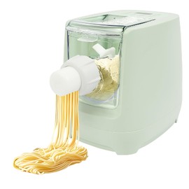 Electric Pasta Maker 260W Automatic Pasta Maker Machine Compact Noodle Maker with 13 Pasta Shaping Discs for Spaghetti, Fettucine, Dumpling Wrapper Kitchen Appliance Fully Automatic
