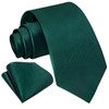 Enlision Men's Plain Ties and Pocket Square Set Classic Wedding