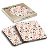 2 x Square Coasters - Organic Waste Pattern Earth Science