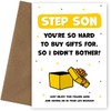 Happy Birthday Step Son Card for Men - You're Hard
