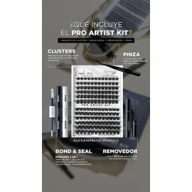 Jglashes Lash Me. Pro Artist Kit Extensiones De Pestañas Diy Color A little extra Bond negro Espesor 1 mm Largo 10 mm Tipo de curvatura D