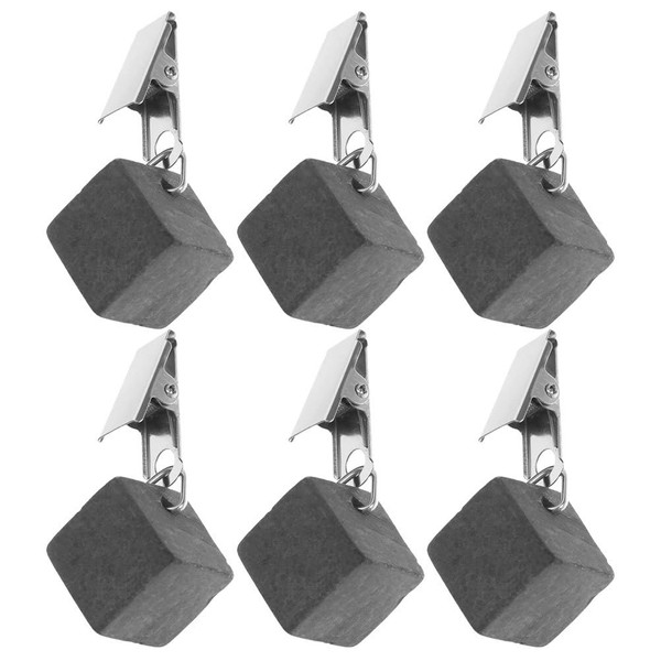 BESTonZON Pack of 6 tablecloth weight clips, tablecloth weight cube,