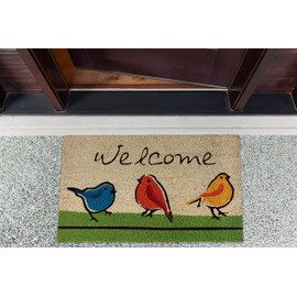 DII DII Natural Coir Doormat Outdoor Welcome Mat, 17x29, for The Birds