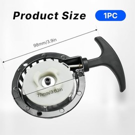 49cc 47cc Easy Start Aluminum Alloy Starter Motor for 40/44-6 2-Stroke Mini Motorcycle Chopper Pocket Bike Quad ATV with Screws Black Easy Pull