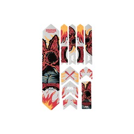 All Mountain Style AMS High Impact Frame Guard Extra – Protects your bike from scratches and dings, Stranger Things Demogorgon Clear