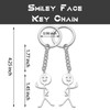 2Pcs Smiley Face Key Chain Sign Language Keychains for Women