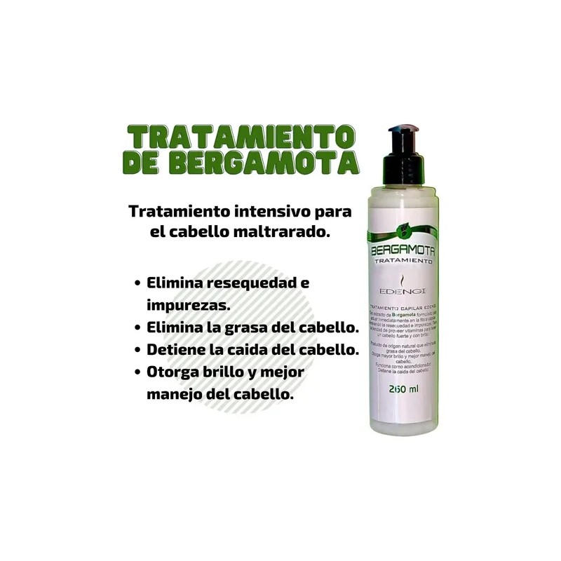 Kit Bergamota: Shampoo, Tratamiento, Aceite, Acondicionador