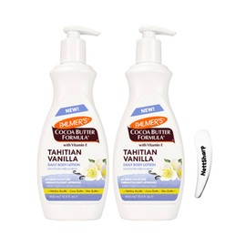 2 Pack Palmer’s Cocoa Butter Formula Tahitian Vanilla Body Lotion 400ml-48 Hour Hydration,Deep Moisturizing with VitaminE and Shea Butter.Nourishing Cocoa Butter Formula For Soft,Smooth,Hydrating Skin