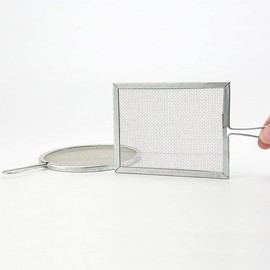 2Pcs Stainless Steel Ceramic Glaze Filter Mesh Glaze Mud Glaze Mud Strainer Sieves Pottery Tool for Clay Pottery Art Supplies, Round and Rectangle