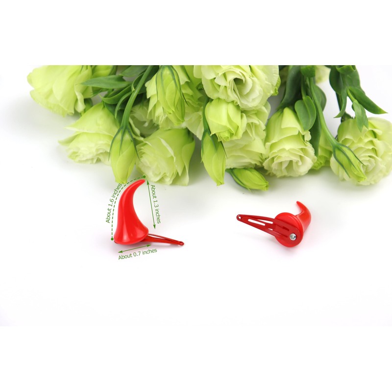 Bonnie Z. Leonardo Red Devil Hair Clips Red Devil Horns