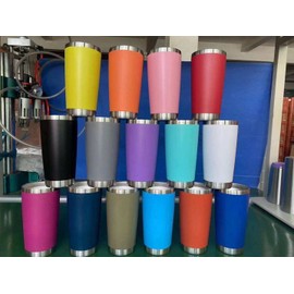 Vasos de doble pared de acero inoxidable de 20 onzas al aspiradora, vaso de viaje, taza térmica de café con tapa (amarillo)