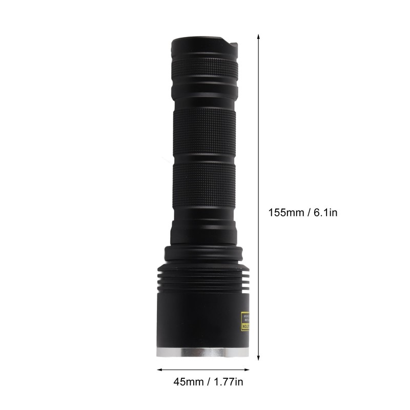 UV Flashlight LED 365nm Blacklight Torch Aluminium Alloy Shell Ultraviolet