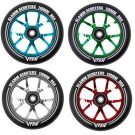 Slamm Scooters V-Ten II Wheels, Unisex, Adult, Unisex, SL582, Blue, 110 mm