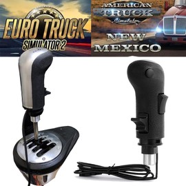 Obokidly USB Gearshift Knob Support G29 G920 G27 for Simracing Game Sim Rig ETS2&ATS Games Euro Truck Simulator Shifter (Blck-Gear Shift Shifter Knob)