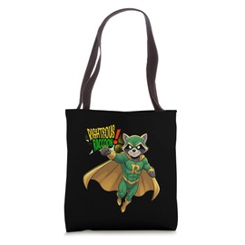 'Righteous Raccoon Superhero s Retro Comic Strip Tote Bag