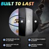SQUAD NightPlay Reflective Basketball with Cool Holographic PU Leather, Size