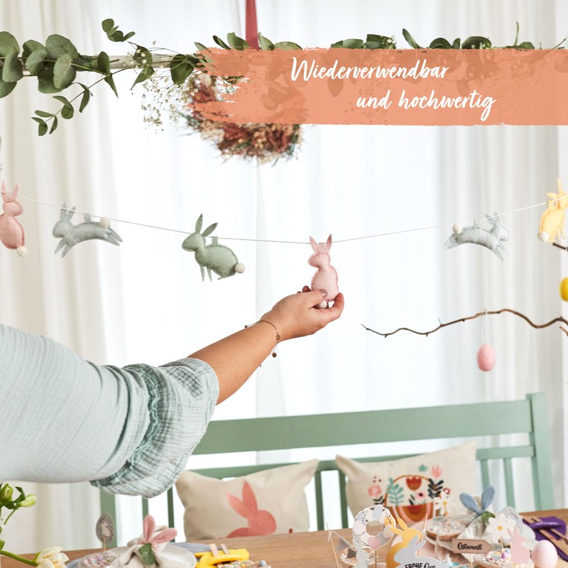 Papierdrachen Felt Easter Wall Garland – Playful Easter Joy –