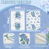 LIOQUN Hydrangea Vase Butterfly Hand Towels, 18x26 Inch, Spring Summer